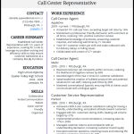call center resume 1